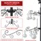 Casafield Ornament Display Christmas Tree with Stand - Wrought Iron Ornament Holder